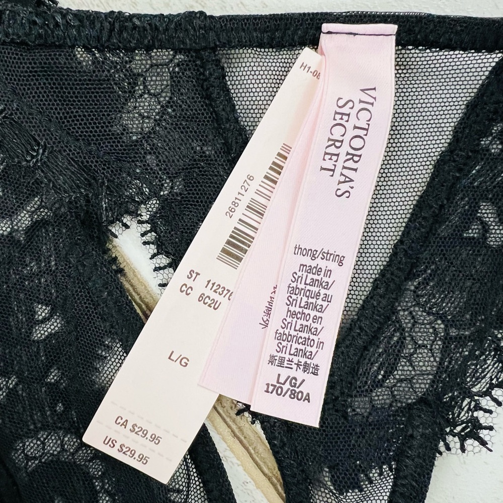 Victoria’s Secret Boho Floral Embroidery Thong Pantie Large - Picture 8 of 8